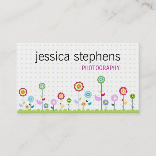 Flowers, simplistic business card