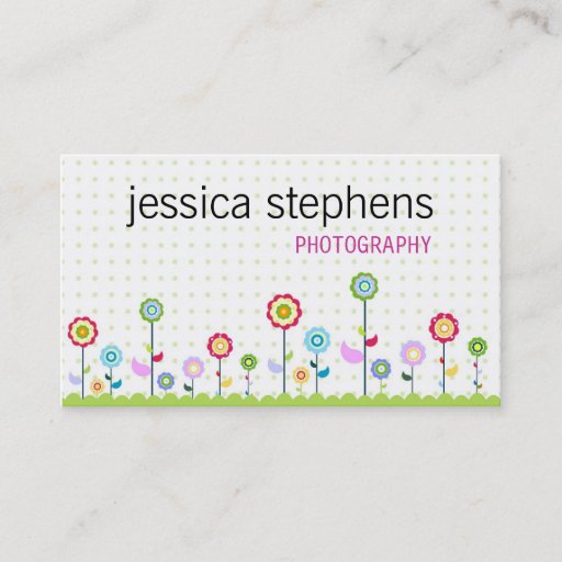 Customizable Flowers, simplistic business card