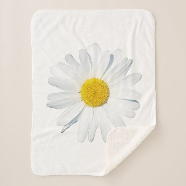 Flowers | Single Daisy Sherpa Blanket (Front)