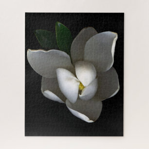 Flowers Single White Magnolia Blossom Jigsaw Puzzle