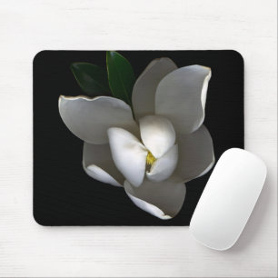 Flowers   Single White Magnolia Blossom Mouse Pad