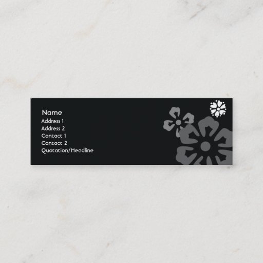Customizable Flowers - Skinny Business Card Template