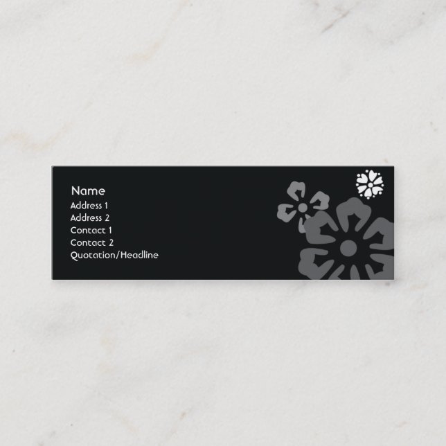 Flowers - Skinny Mini Business Card (Front)