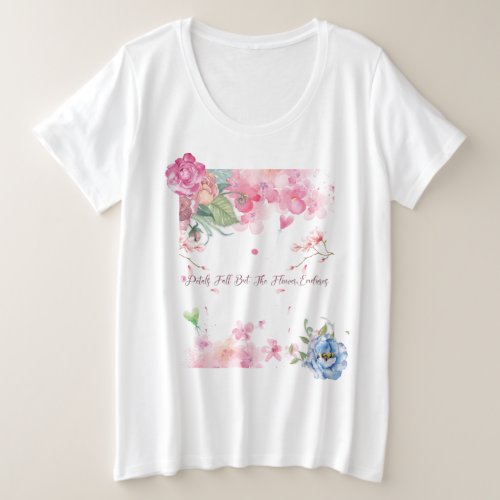 Flowers Slogan T_shirts