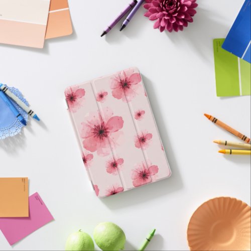 Flowers Soft Pink pattern iPad Mini Cover