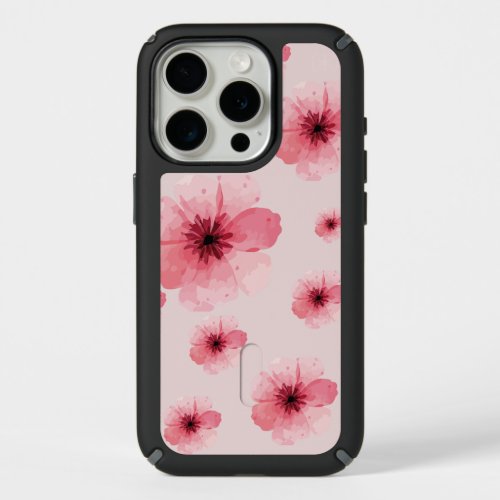 Flowers Soft Pink pattern iPhone 15 Pro Case