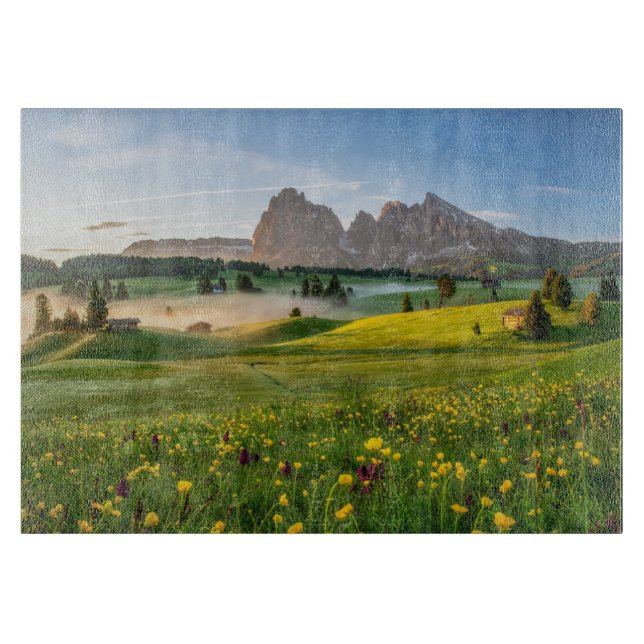 Flowers | Spring Alpe di Siusi Langkofel Cutting Board (Front)