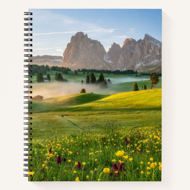 Flowers | Spring Alpe di Siusi Langkofel Notebook (Front)