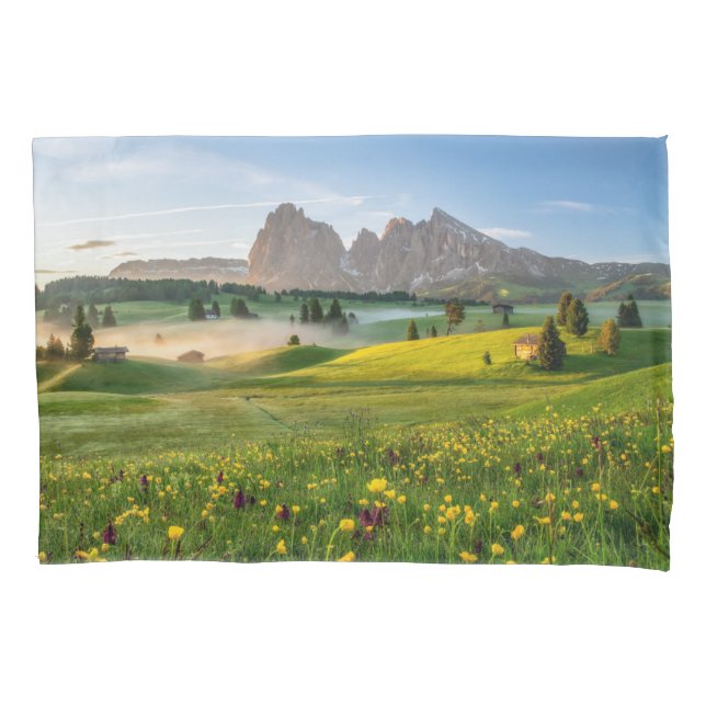 Flowers | Spring Alpe di Siusi Langkofel Pillow Case (Front)