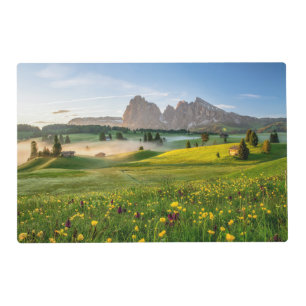 Flowers Spring Alpe di Siusi Langkofel Placemat