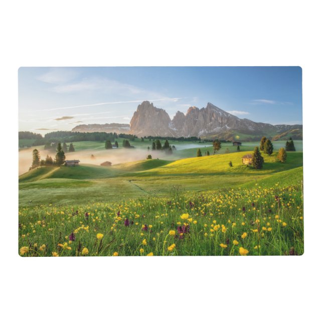 Flowers | Spring Alpe di Siusi Langkofel Placemat (Front)