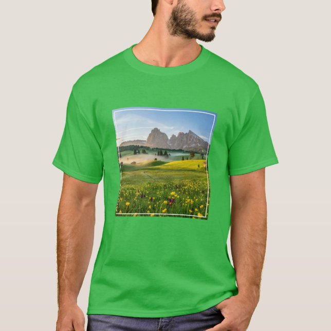 Flowers | Spring Alpe di Siusi Langkofel T-Shirt (Front)
