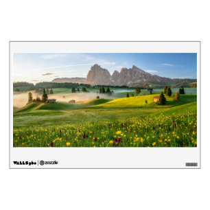 Flowers Spring Alpe di Siusi Langkofel Wall Decal