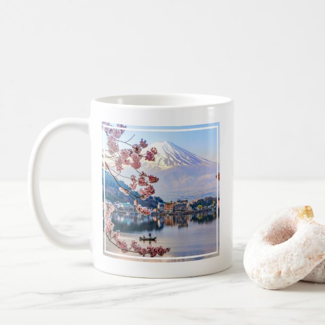Flowers | Spring Cherry Blossoms Japan Coffee Mug (With Donut)