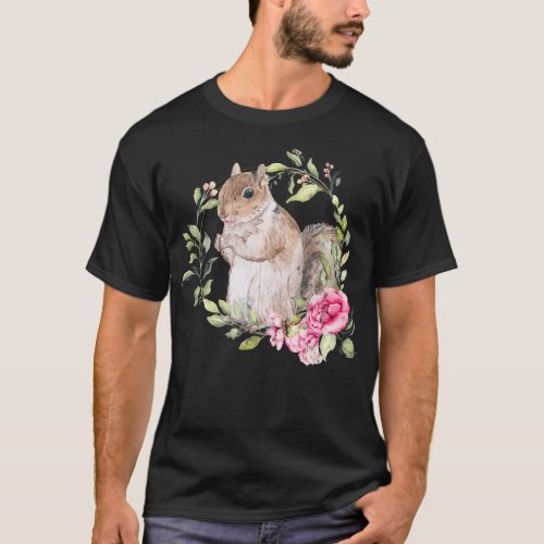 Flowers Squirrel  T_Shirt