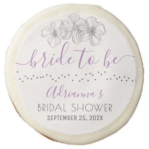 Flowers  Stars Bride to Be Bridal Shower Sugar Cookie