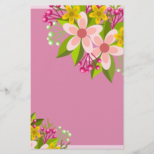 Flowers Stationery (Front)