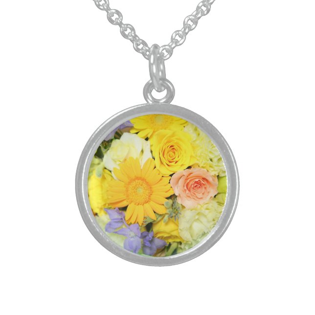 Flowers Sterling Silver Necklace (Front)