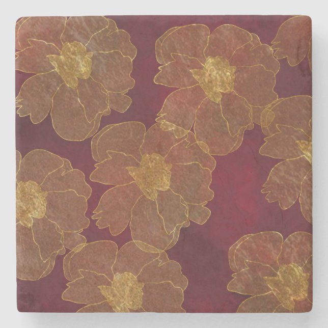 Flowers Stone Coaster (Front)
