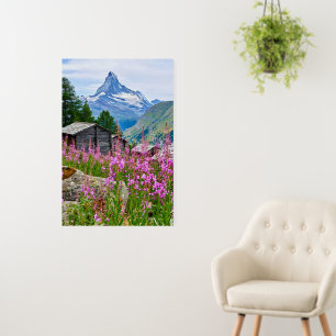 Flowers   Summer Matterhorn Switzerland Foam Board