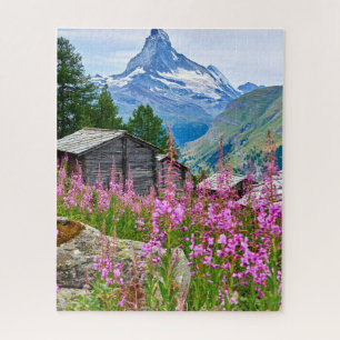 Flowers Summer Matterhorn Switzerland Jigsaw Puzzle