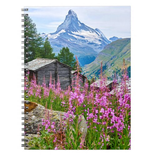 Flowers  Summer Matterhorn Switzerland Notebook