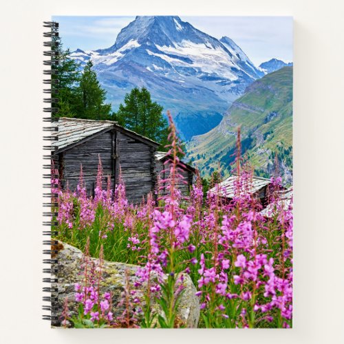Flowers  Summer Matterhorn Switzerland Notebook