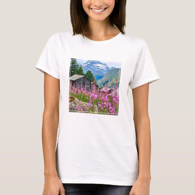 Flowers | Summer Matterhorn Switzerland T-Shirt (Front)
