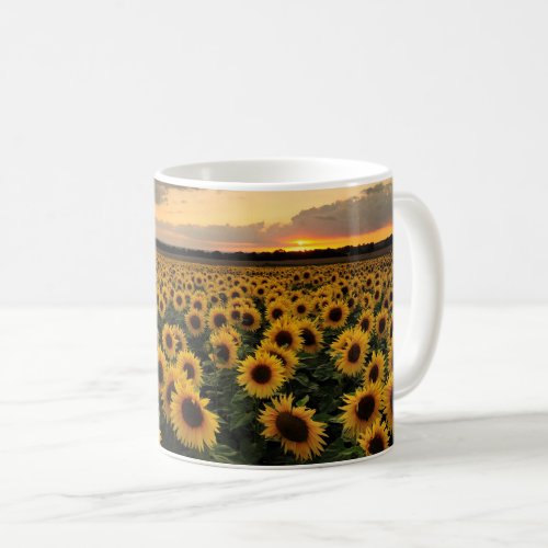 Flowers  Sunflower Field Coffee Mug