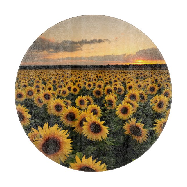 Flowers | Sunflower Field Cutting Board (Front)