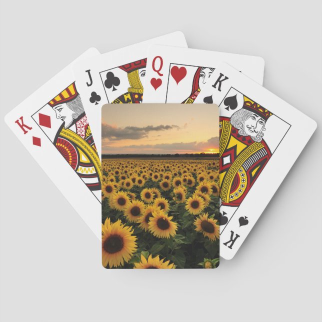Flowers | Sunflower Field Poker Cards (Back)