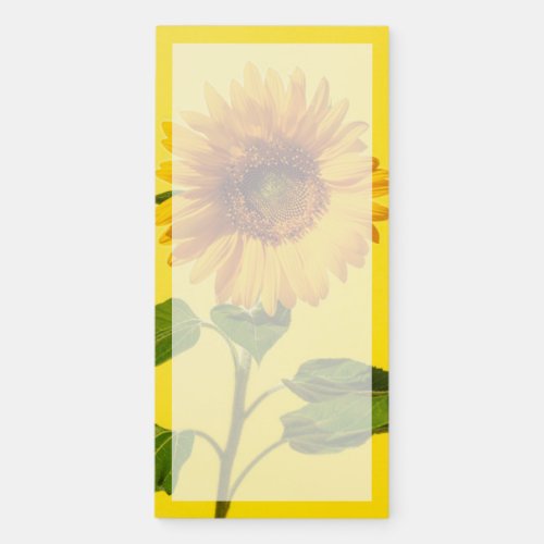 Flowers  Sunflower on Yellow Magnetic Notepad