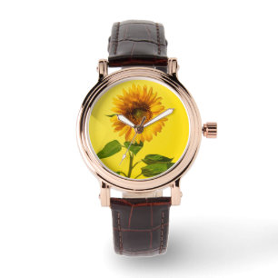 Flowers Sunflower on Yellow Watch