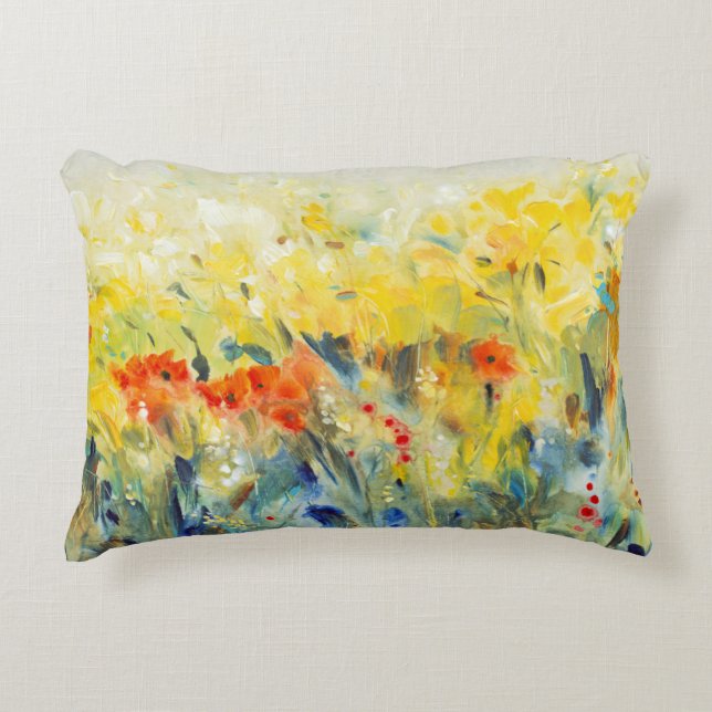 Flowers Sway II Decorative Pillow (Front)
