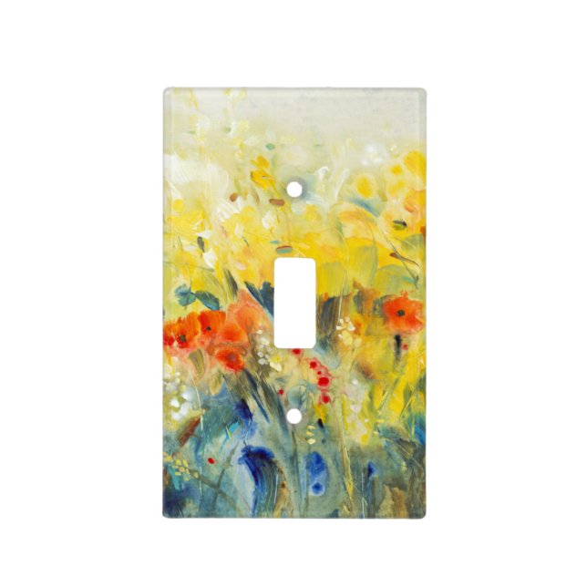 Flowers Sway II Light Switch Cover (Front)
