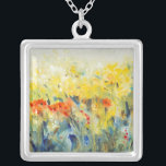 Flowers Sway II Silver Plated Necklace<br><div class="desc">Floral</div>