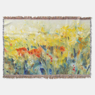 Flowers Sway II Throw Blanket