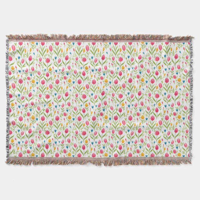 Flowers Teach Us Patience Throw Blanket (Front)