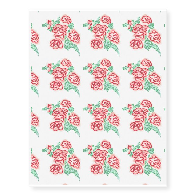 Flowers Temporary Tattoos (Front)