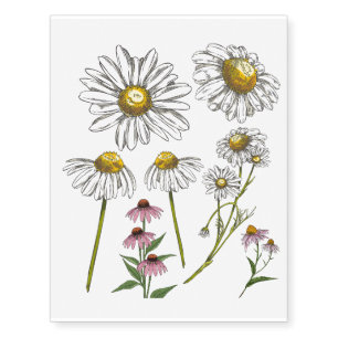 flowers temporary tattoos