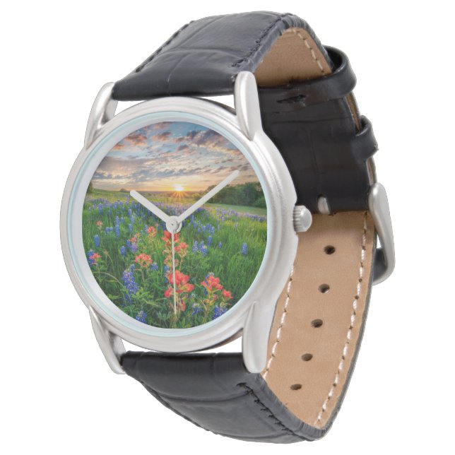 Flowers | Texas Bluebonnets & Indian Paintbrush Watch (Angled)