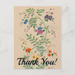[ Thumbnail: Flowers + "Thank You!" Postcard ]