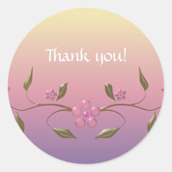 Flowers - Thank You - Sticker by wierka at Zazzle