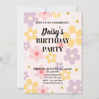 Flowers Theme Invitation