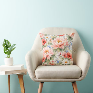 Flowers Throw Pillow