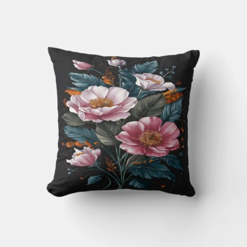 Flowers Throw Pillow