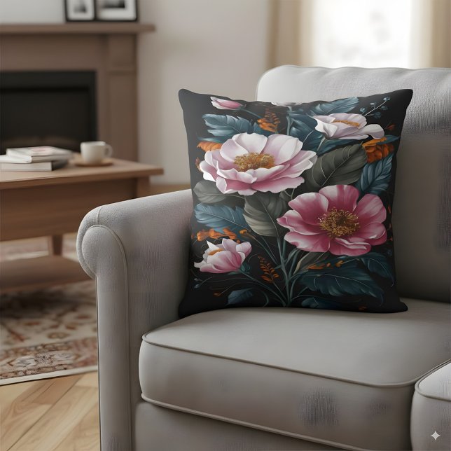 Flowers Throw Pillow (Creator Uploaded)