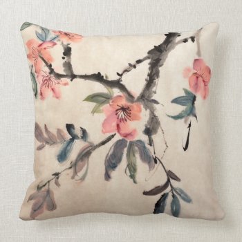 Flowers Throw Pillow by watercoloring at Zazzle