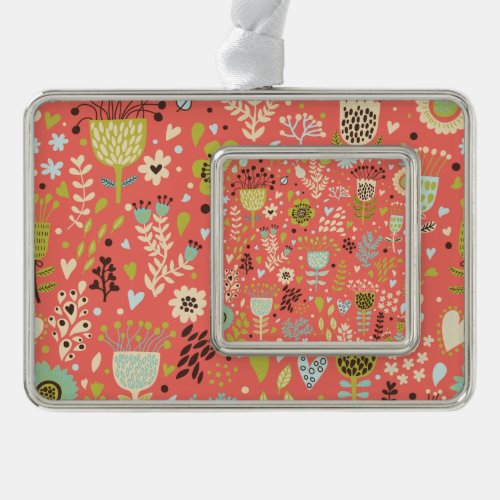 Flowers To Make You Smile Silver Plated Framed Ornament