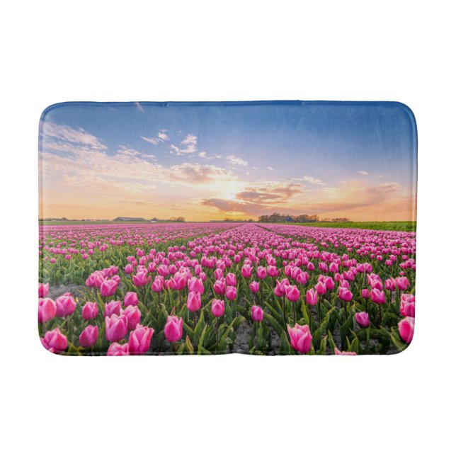 Flowers | Tulips South Holland, Netherlands Bath Mat (Front)